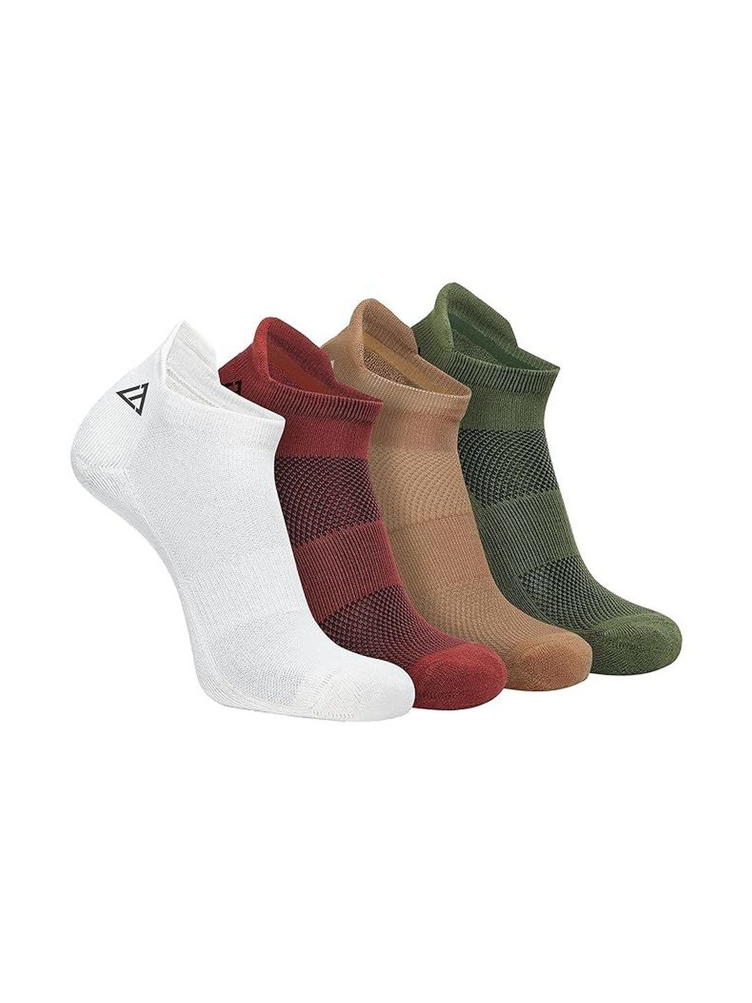 LINTON TAYLOR Unisex Pack of 4 Bamboo Patterned Ankle Length Socks