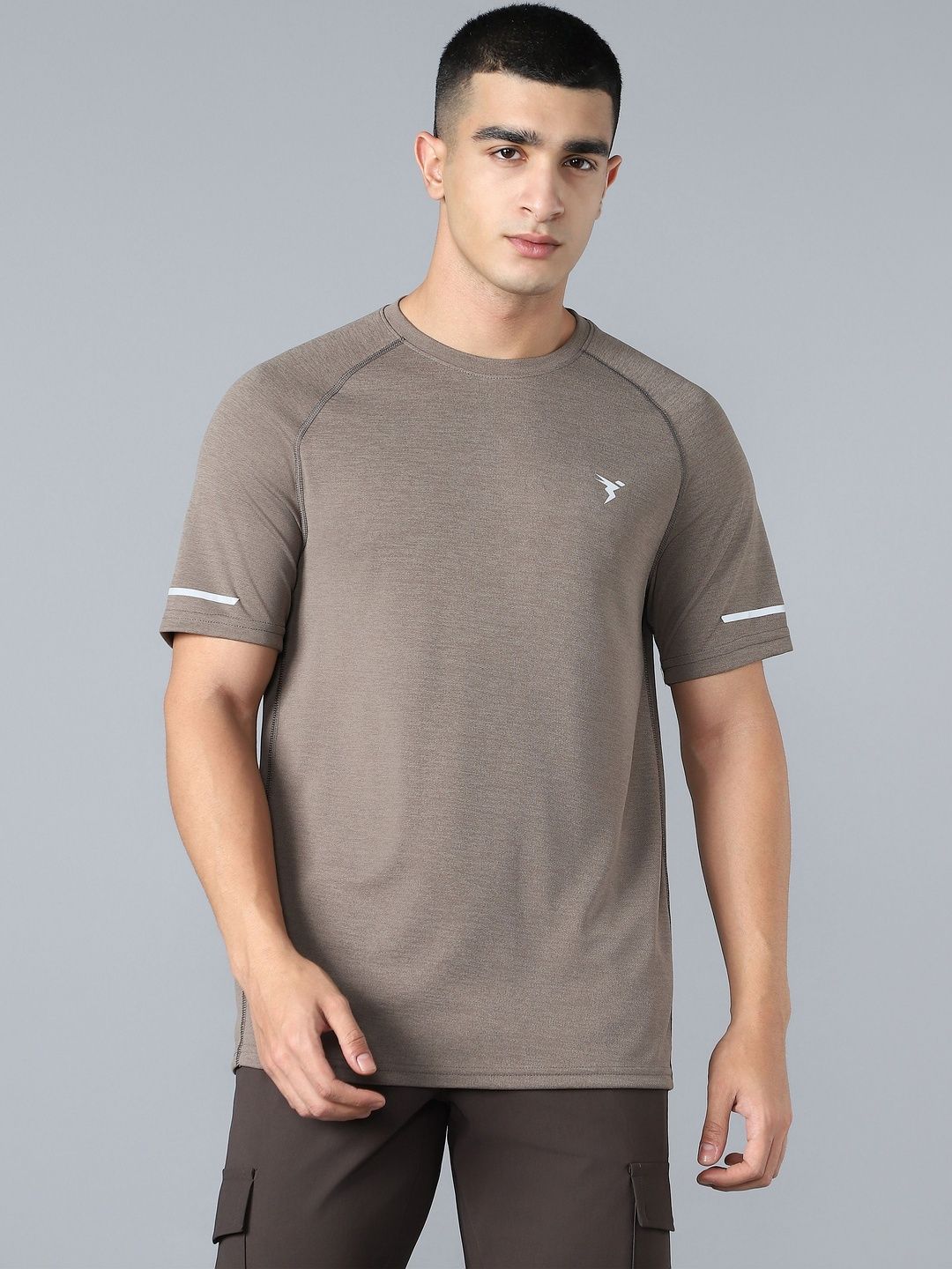 Technosport Men Brand Logo Slim Fit T-shirt