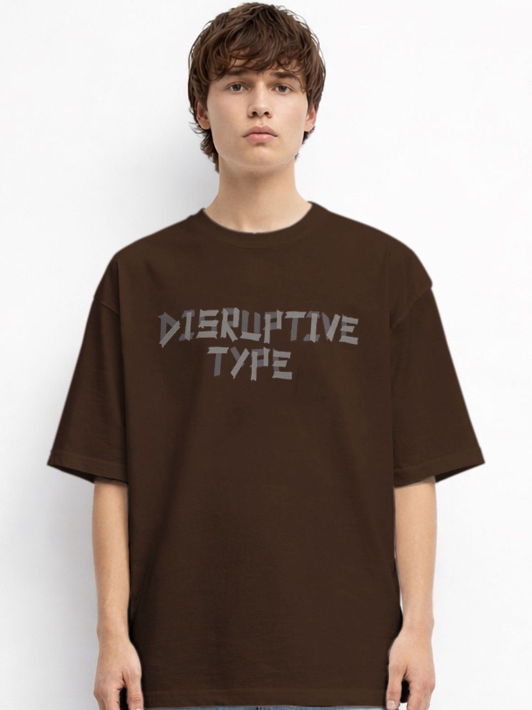 The Roadster Lifestyle Co. Typography Printed Organic Cotton Oversized Tshirt