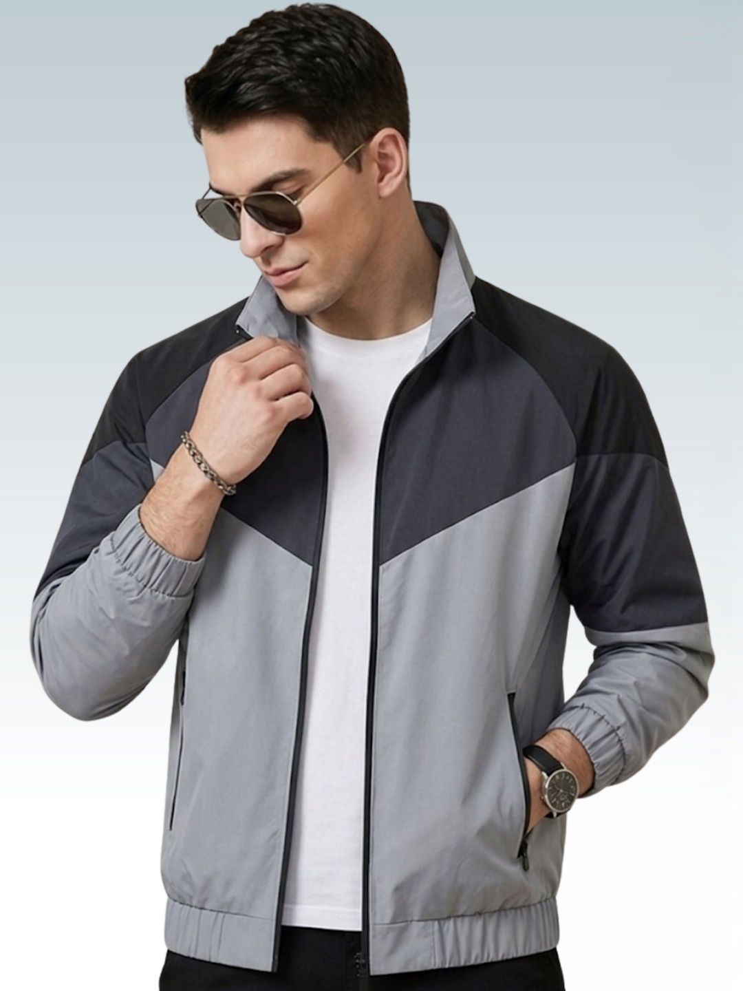 MIA FASHION Men Colourblocked Lightweight Sporty Jacket