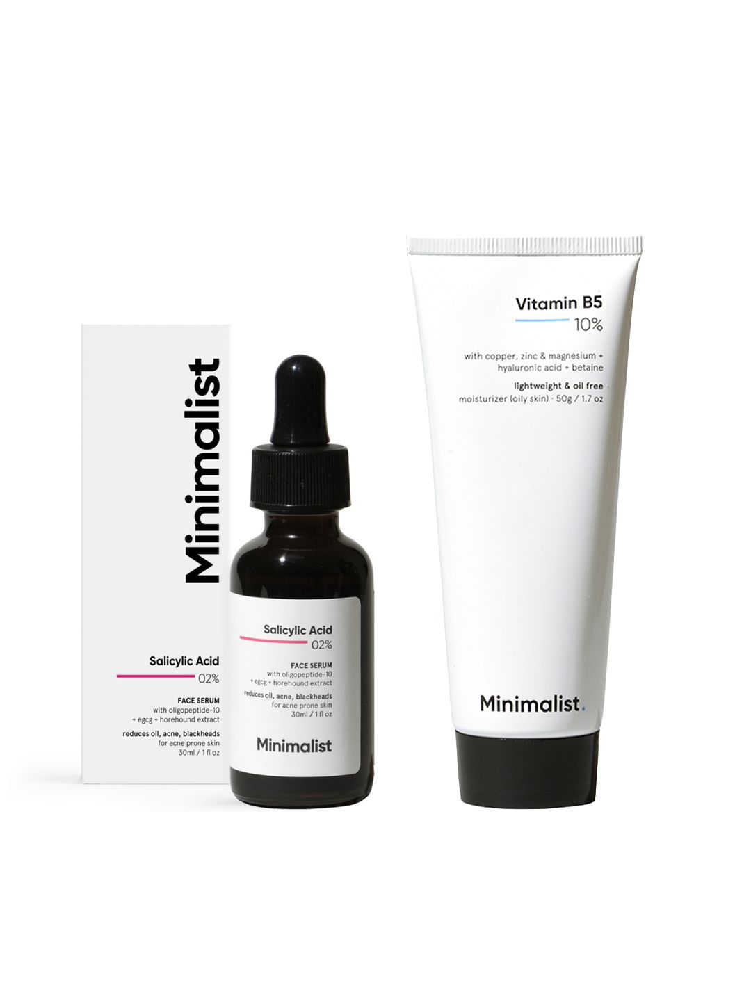 Minimalist Minimalist Set of Salicylic Acid Serum 30ml & Vitamin B5 Moisturizer 50g