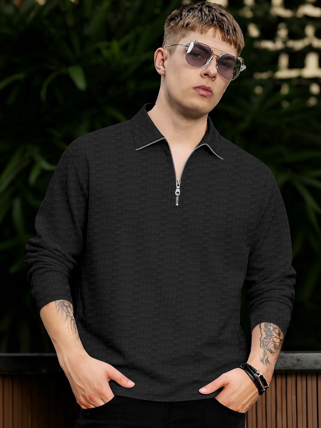 KAJARU Men Polo Collar T-shirt