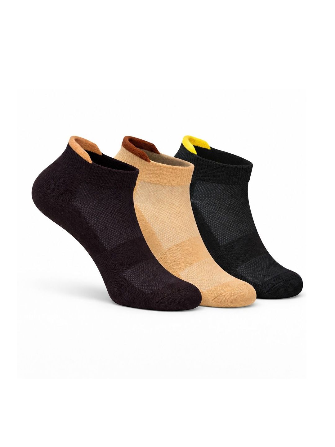 BERYX Pack of 3 Bamboo Super Soft & Odour-Free Breathable Ankle-Length Socks