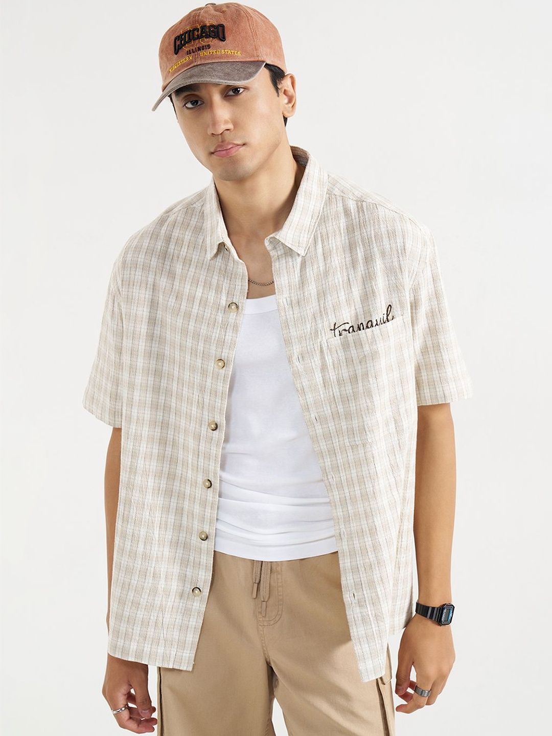 Street 808 by Pantaloons Men Boxy Checked Casual Shirt