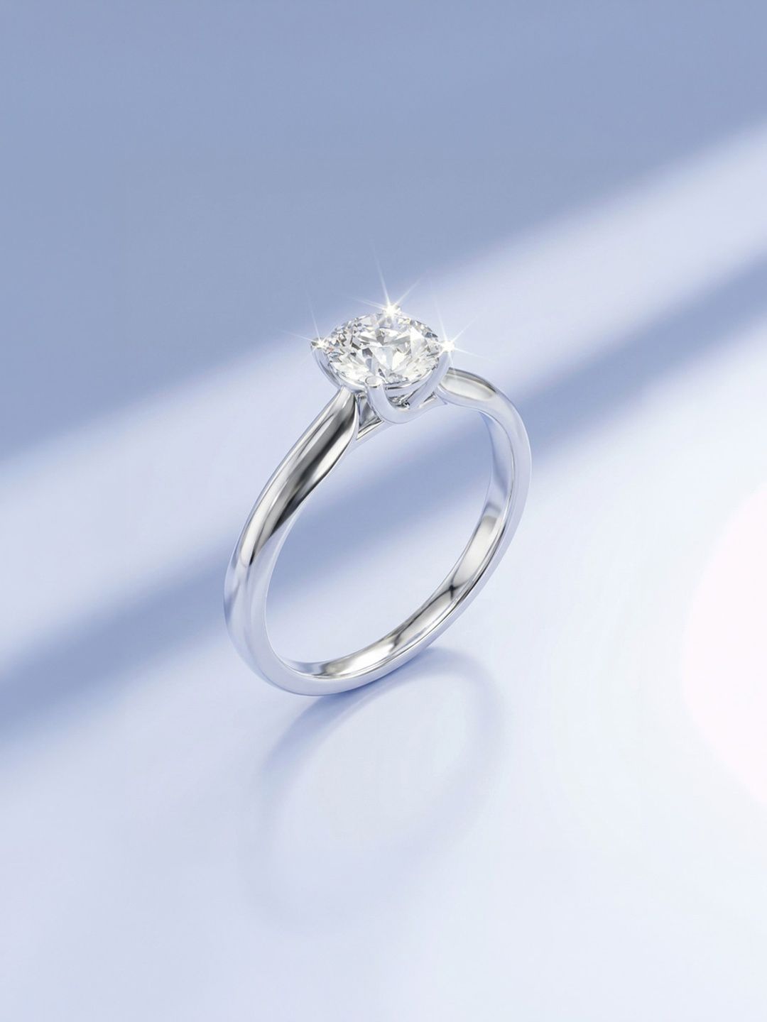 Truly by glitchez 925 Sterling Silver With 0.65 Carat Natural Diamond Finger Ring - 1.85 g