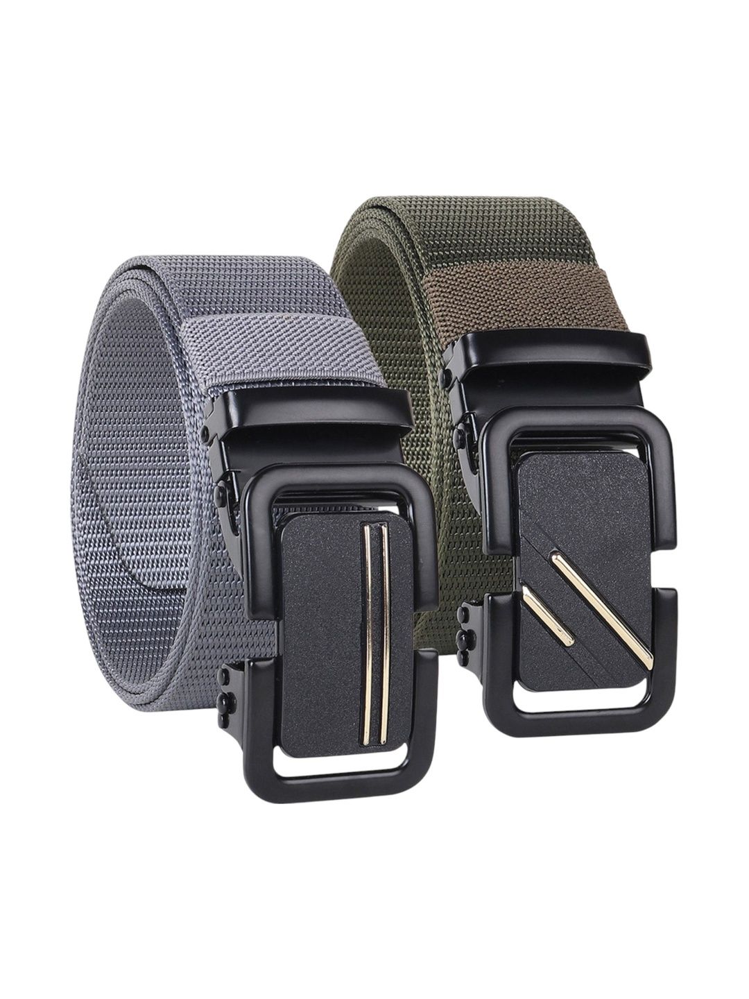 The Roadster Lifestyle Co Men Set Of 2 Textured Formal Belts