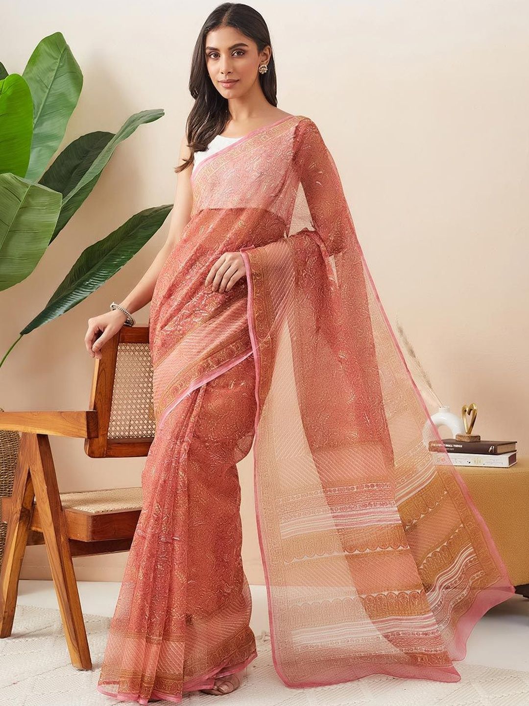Fabindia Fabindia Women Ethnic Motifs Printed Saree