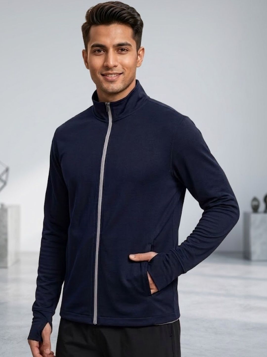 MIA FASHION Men Lightweight Training or Gym Sporty Jacket