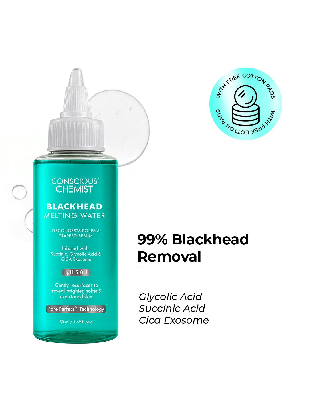 Conscious Chemist Blackhead Melting Water With Glycolic Acid - 50 ml