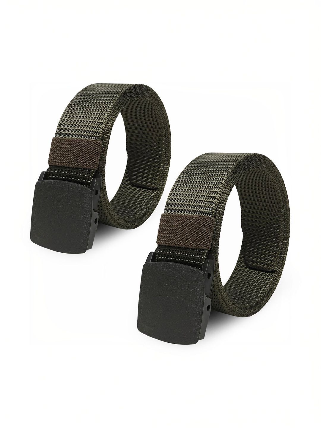 The Roadster Lifestyle Co Men Set Of 2 Textured Formal Belts
