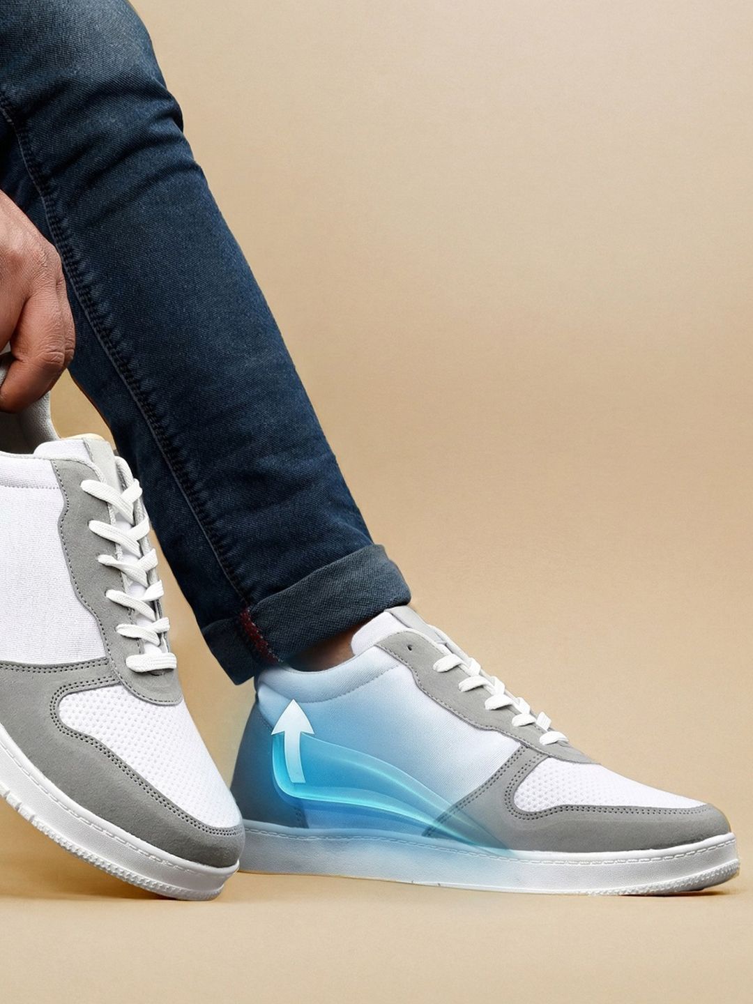 Bxxy Men Hidden Elevator Height Increasing Sports Sneaker Shoes