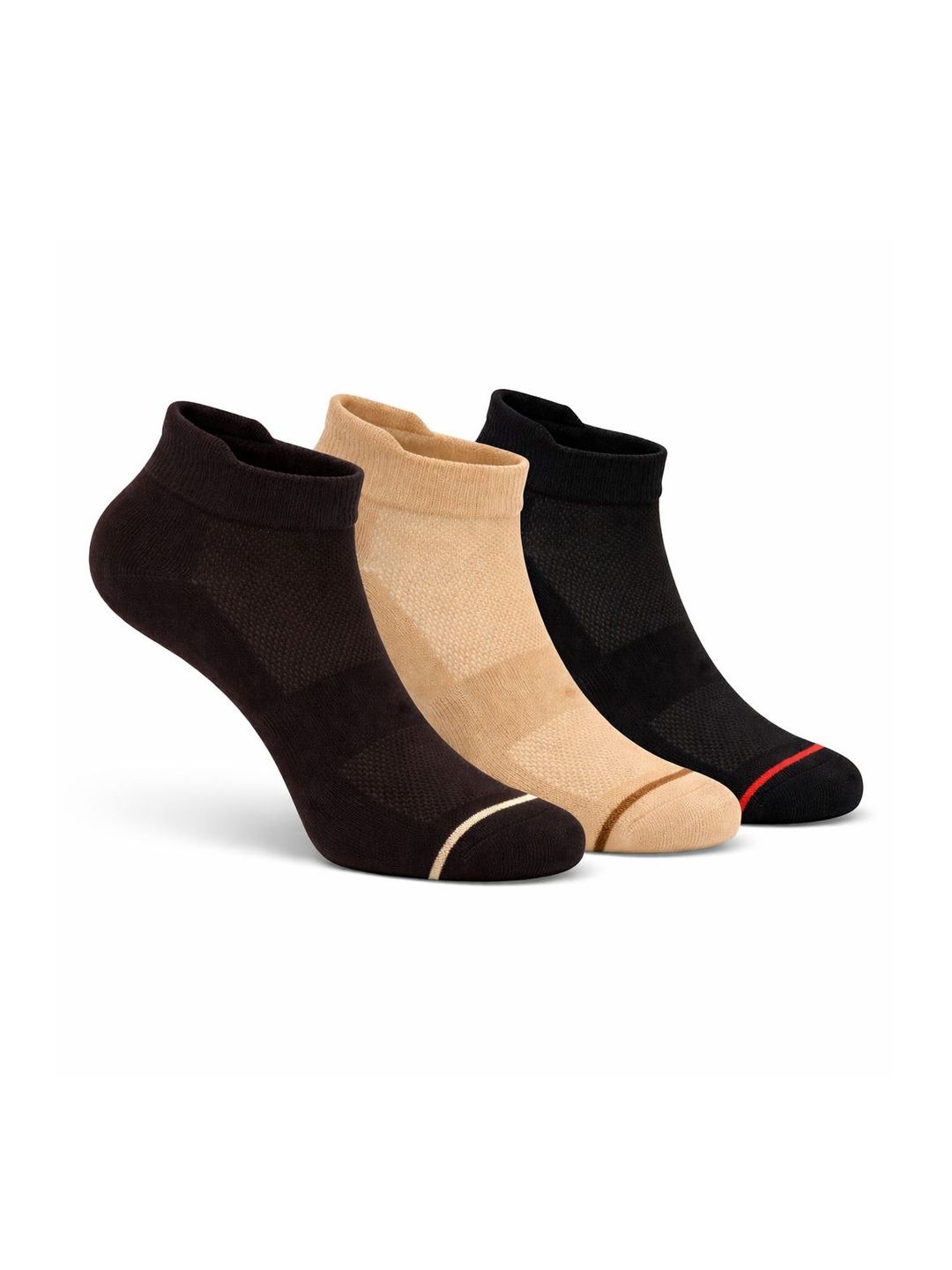 BERYX Pack of 3 Bamboo Super Soft & Odour-Free Breathable Ankle-Length Socks