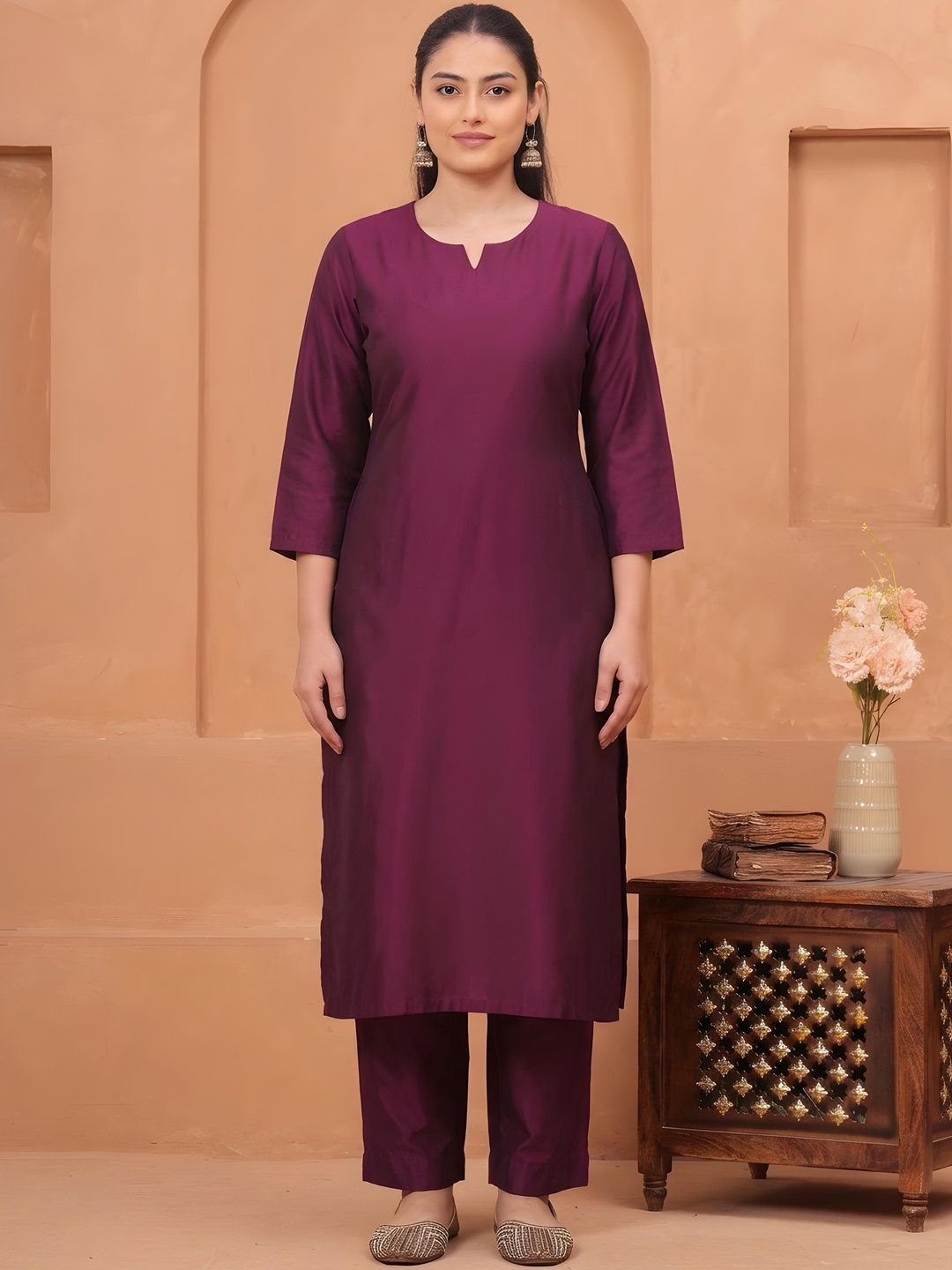 Aramya Women Regular Kurta with Trousers