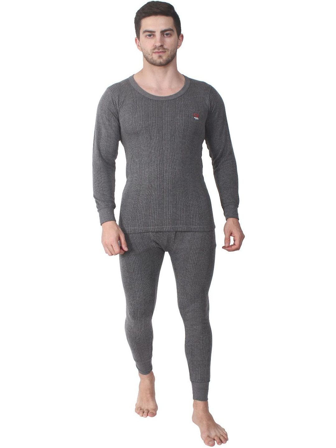 ALFA Men Cotton Round Neck Thermal Set