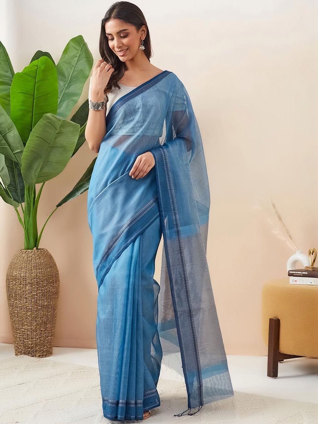 Fabindia Fabindia Woven Design Maheshwari Cotton Silk Saree