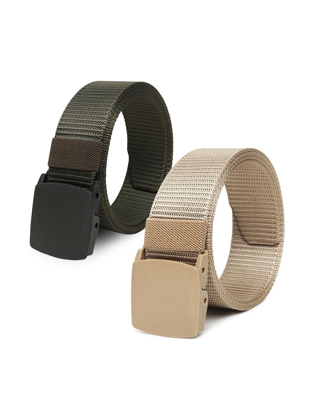 The Roadster Lifestyle Co Men Set Of 2 Textured Formal Belts
