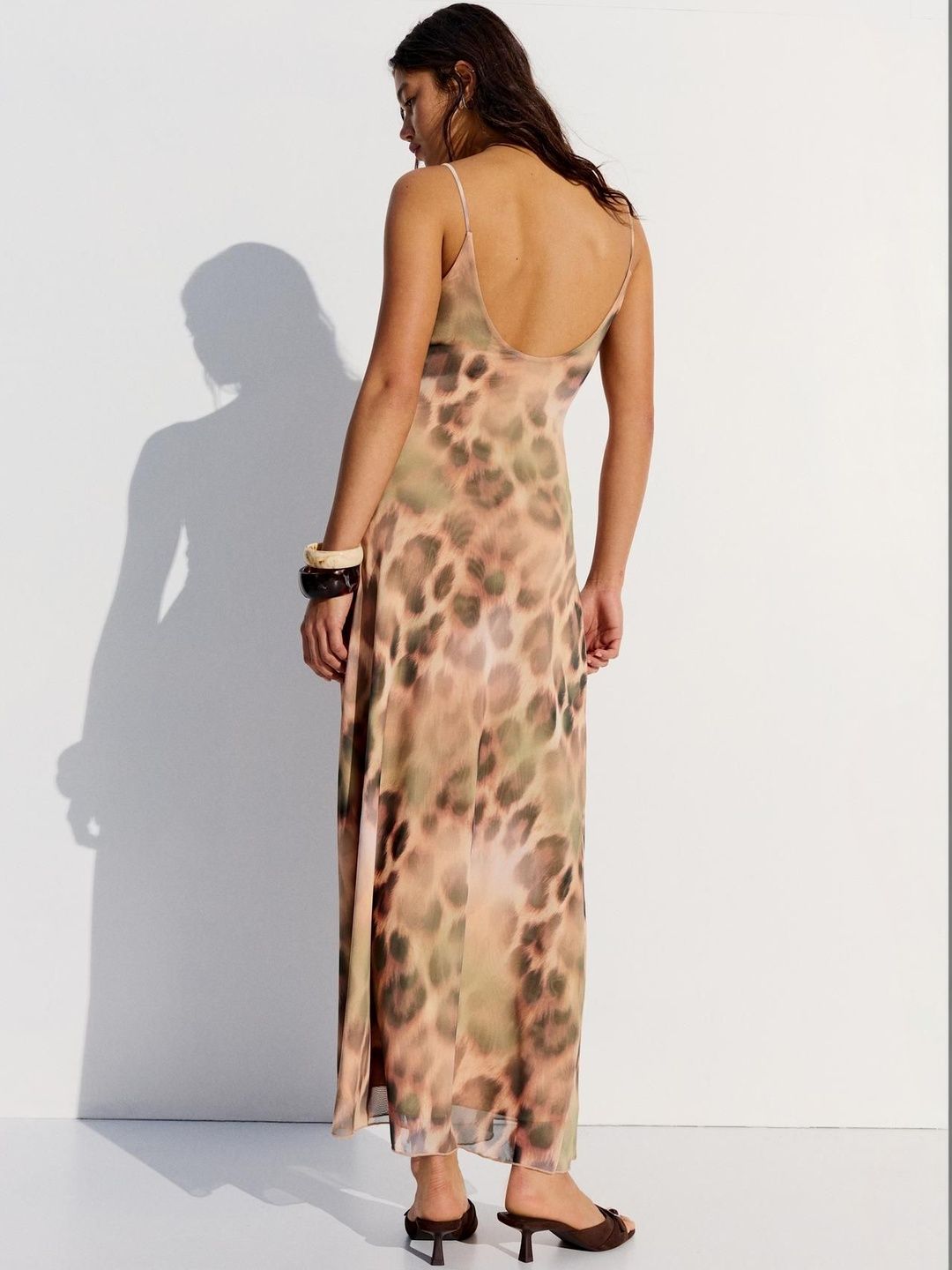 Animal Print Sheath Maxi Dress