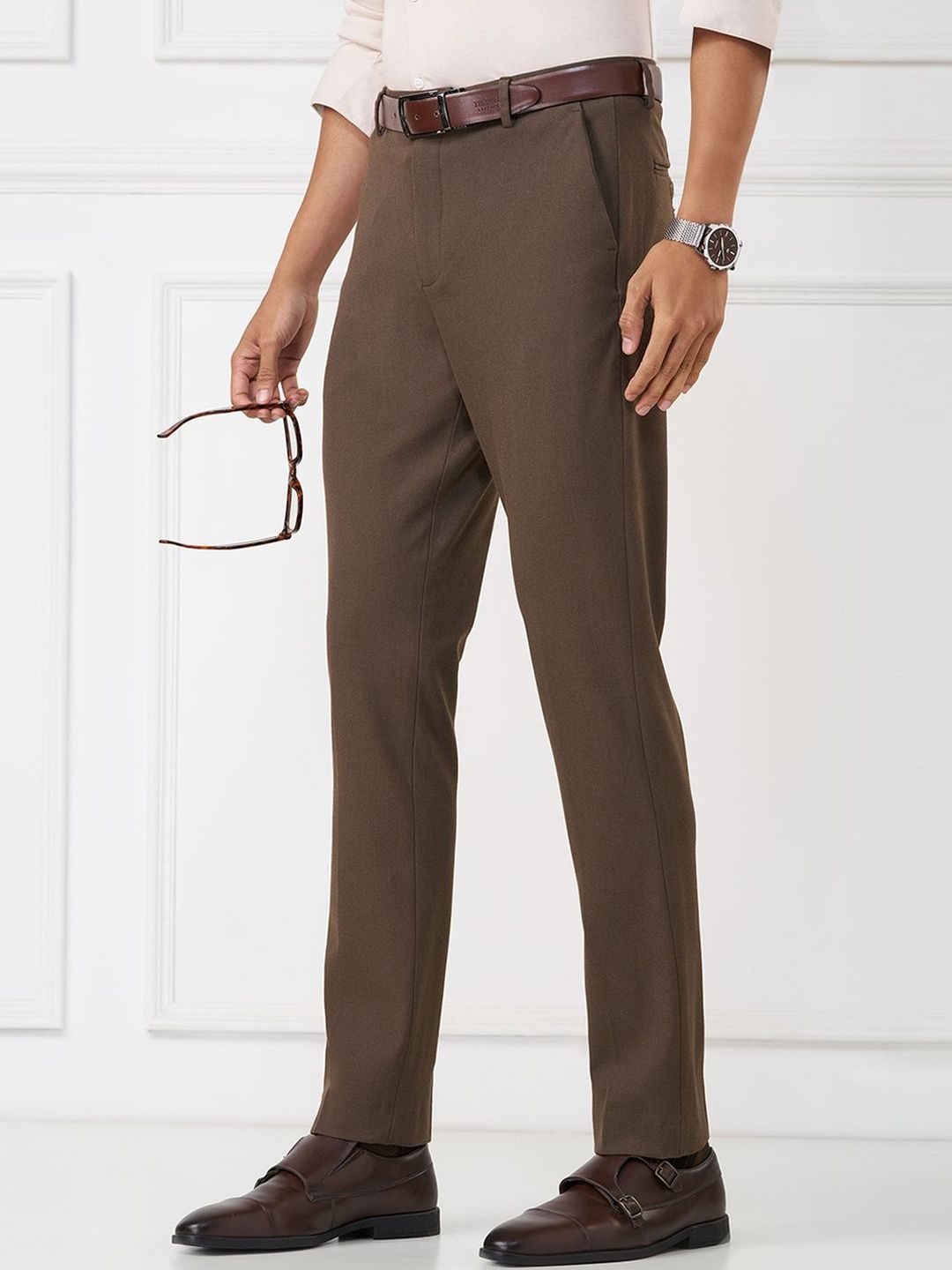 Peregrine by Pantaloons Men Slim Fit Trousers
