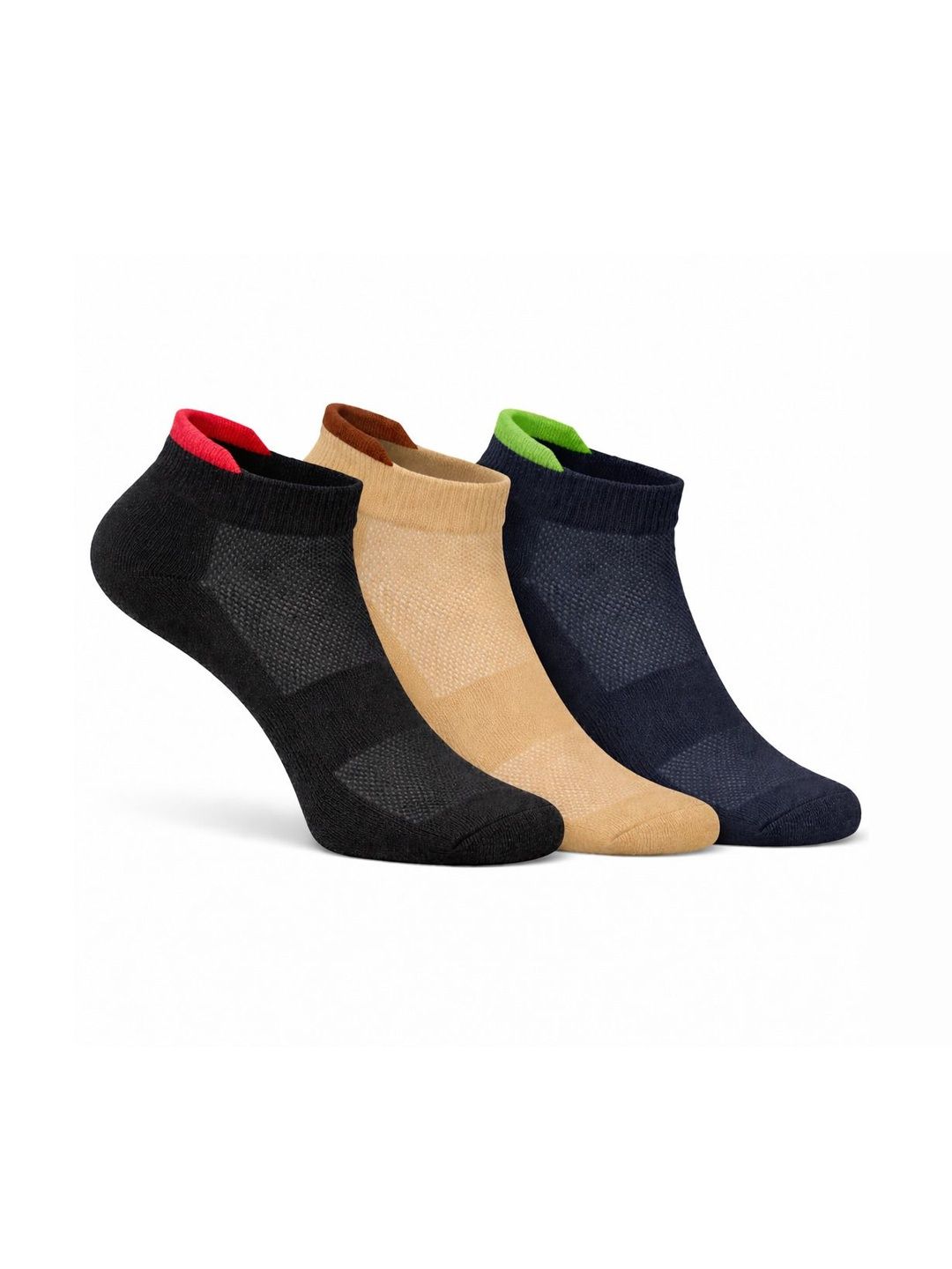 BERYX Pack of 3 Bamboo Super Soft & Odour-Free Breathable Ankle-Length Socks