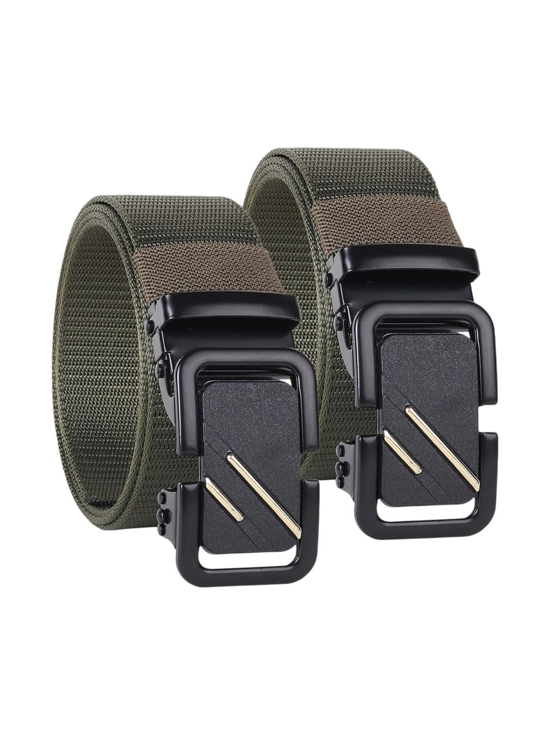The Roadster Lifestyle Co Men Set Of 2 Textured Formal Belts