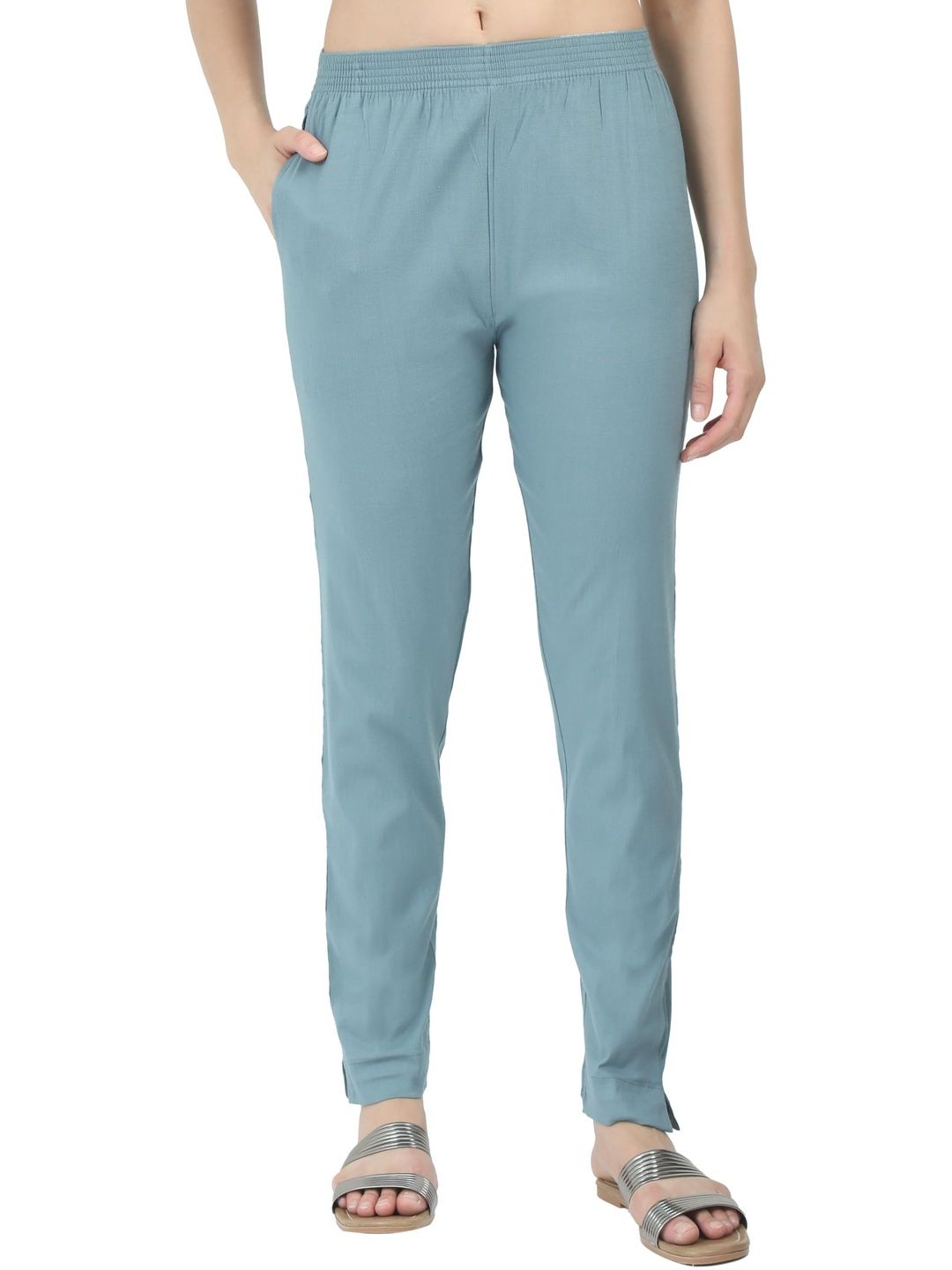 KN Textiles Women Everyday Slim Fit Trousers