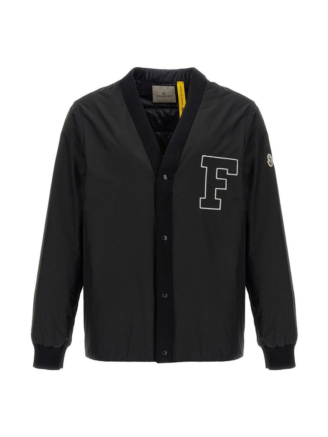 Moncler Black 'Anise' Genuine Leather Jacket
