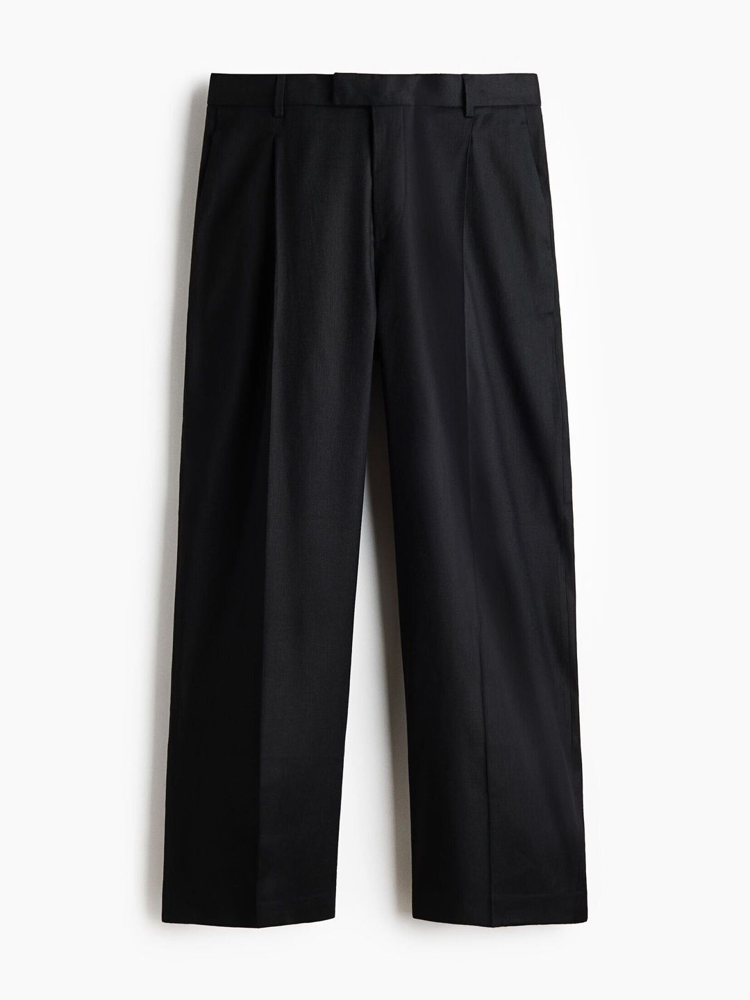 H&M Relaxed Fit Tailored Linen-blend Trousers deal from myntra H&M Relaxed Fit Tailored Linen-blend Trousers deal from myntra
