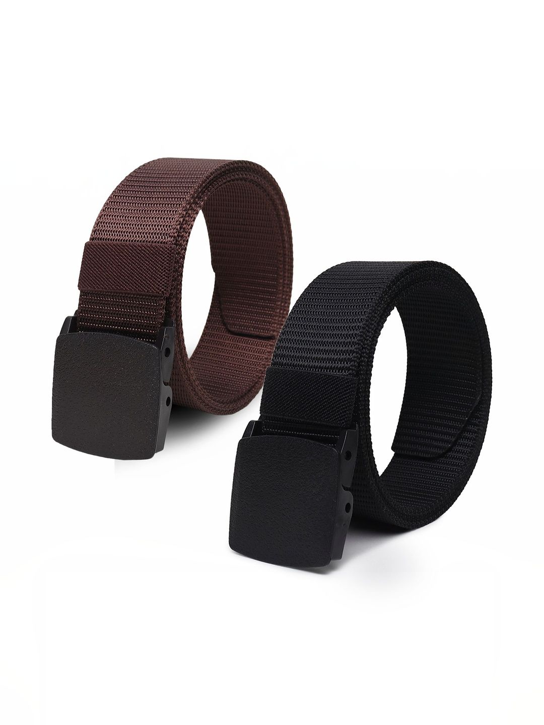 The Roadster Lifestyle Co Men Set Of 2 Textured Formal Belts