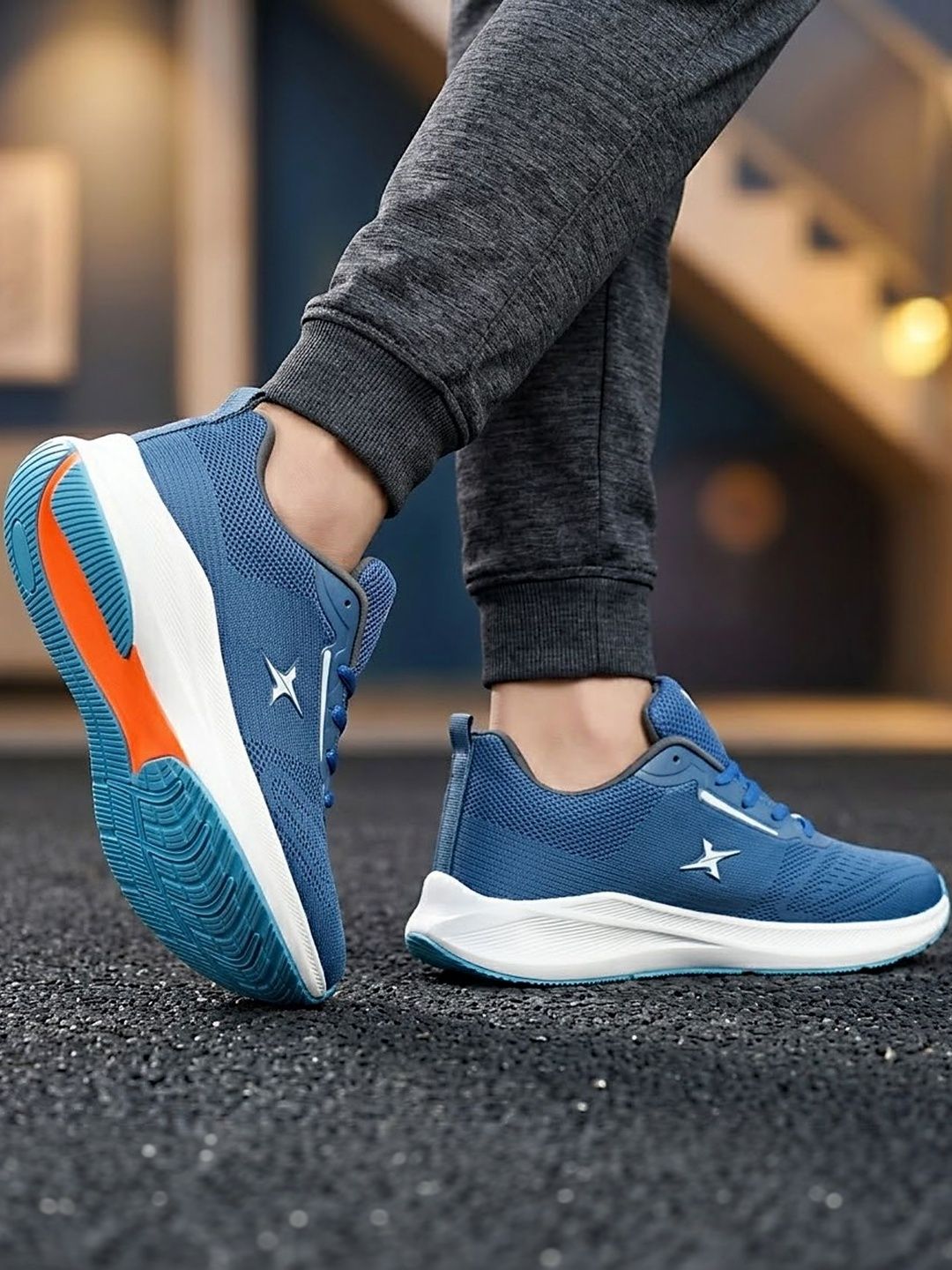 KRAASA Men Mesh Running Non-Marking Shoes