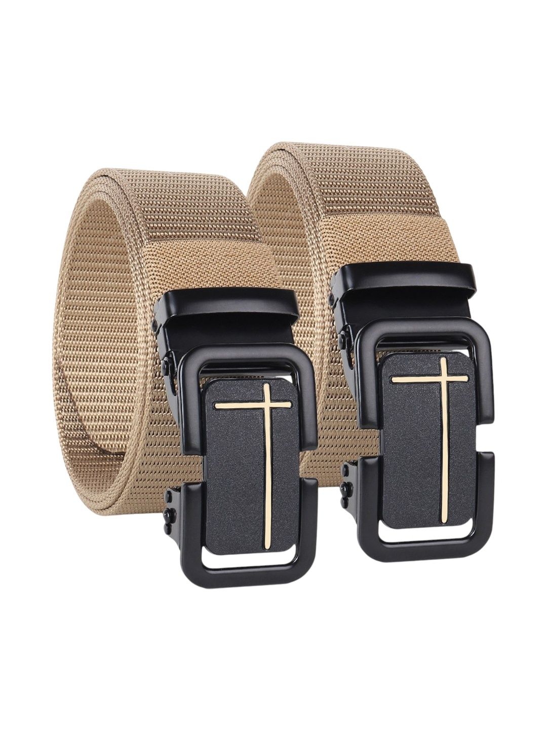 The Roadster Lifestyle Co Men Set Of 2 Textured Formal Belts