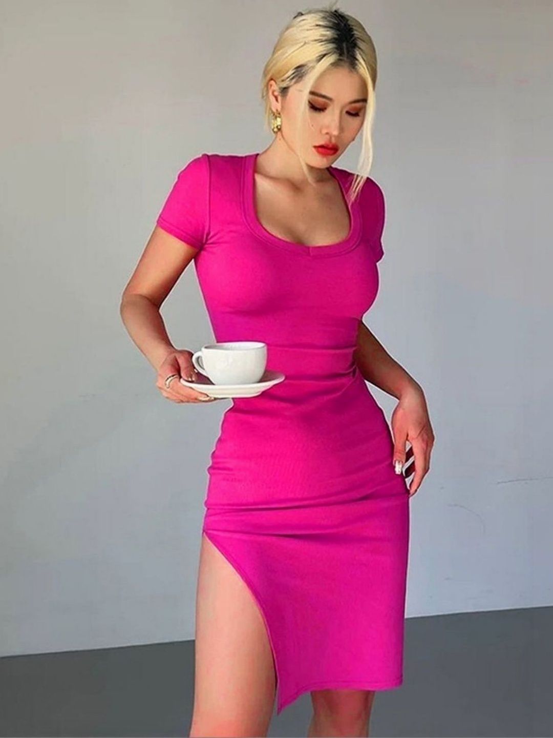 Pink Bodycon Dress - Buy Pink Bodycon Dress online in India