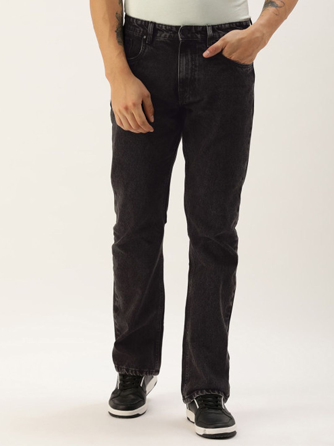 Bene Kleed Men Bootcut Mid-Rise Light Fade Jeans