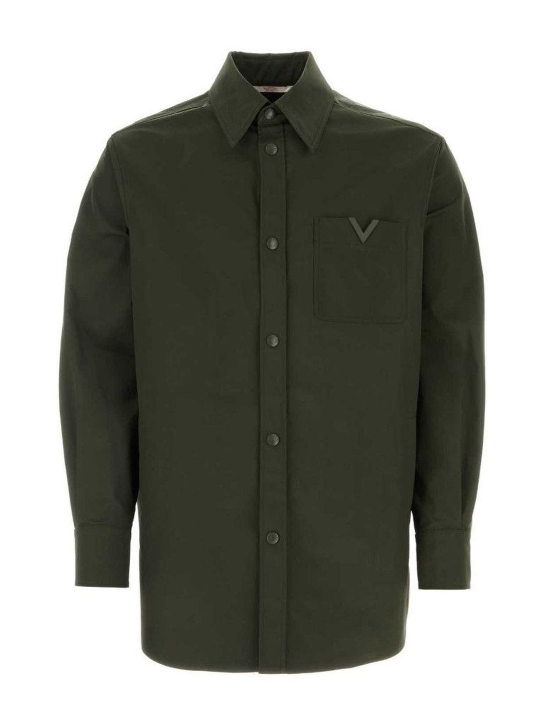 Valentino Olive Green Stretch Shirt
