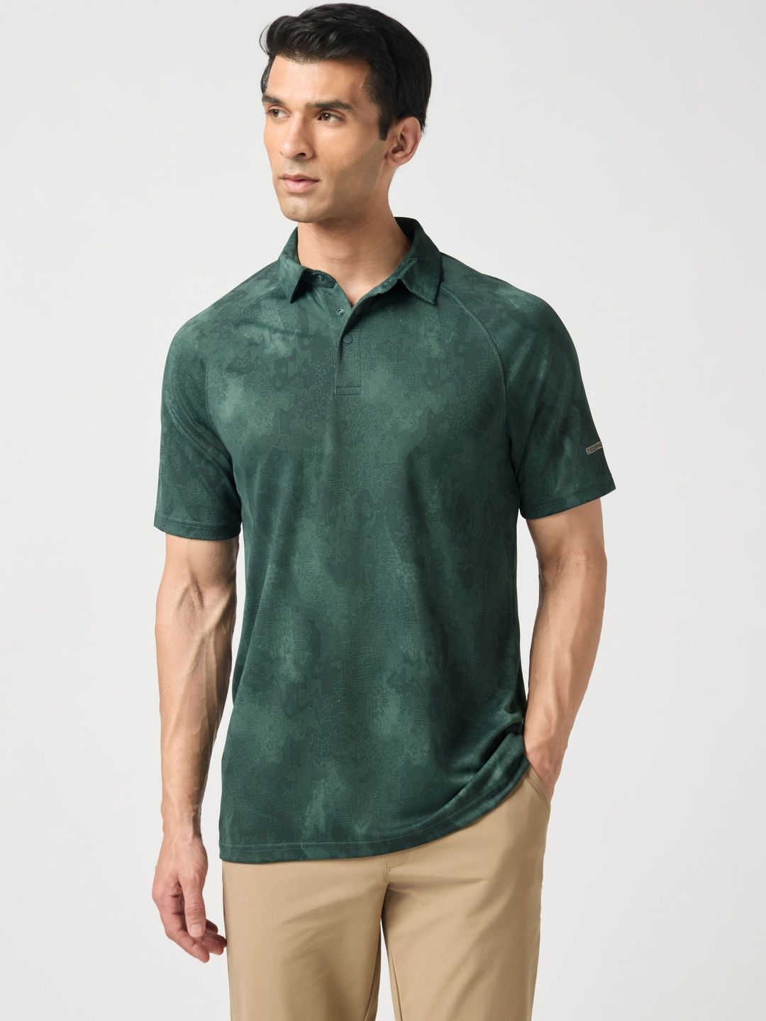 Technosport Men Polo Collar Slim Fit T-shirt