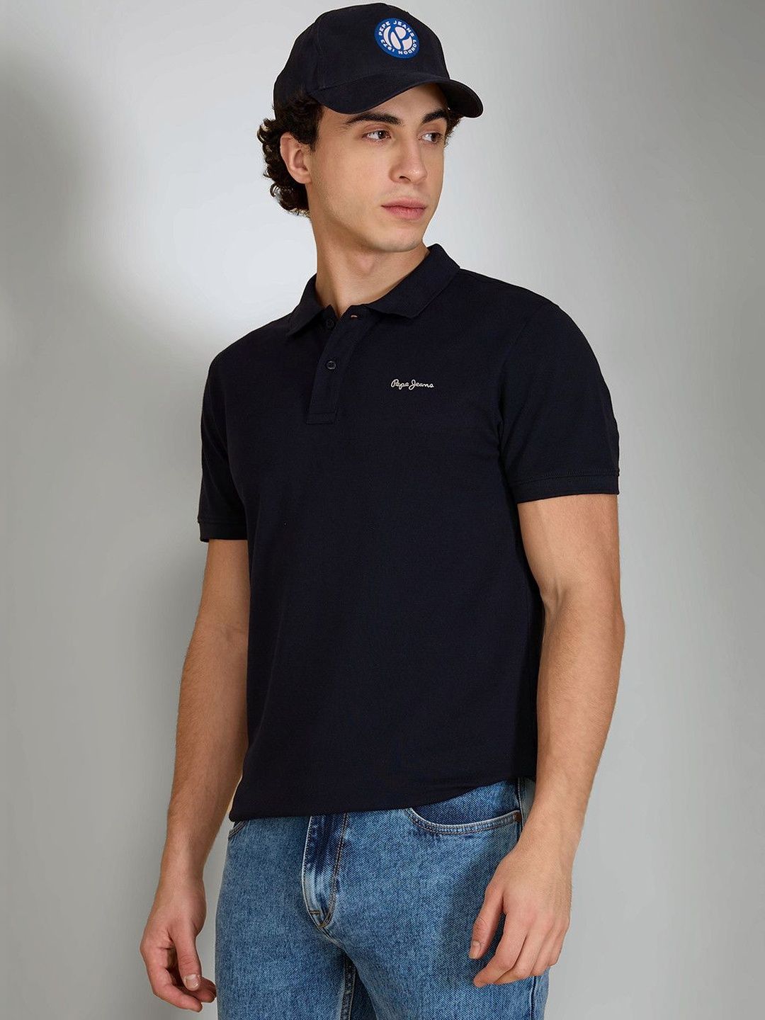 Pepe Jeans Pepe Jeans Men Brand Logo Polo Collar T-shirt
