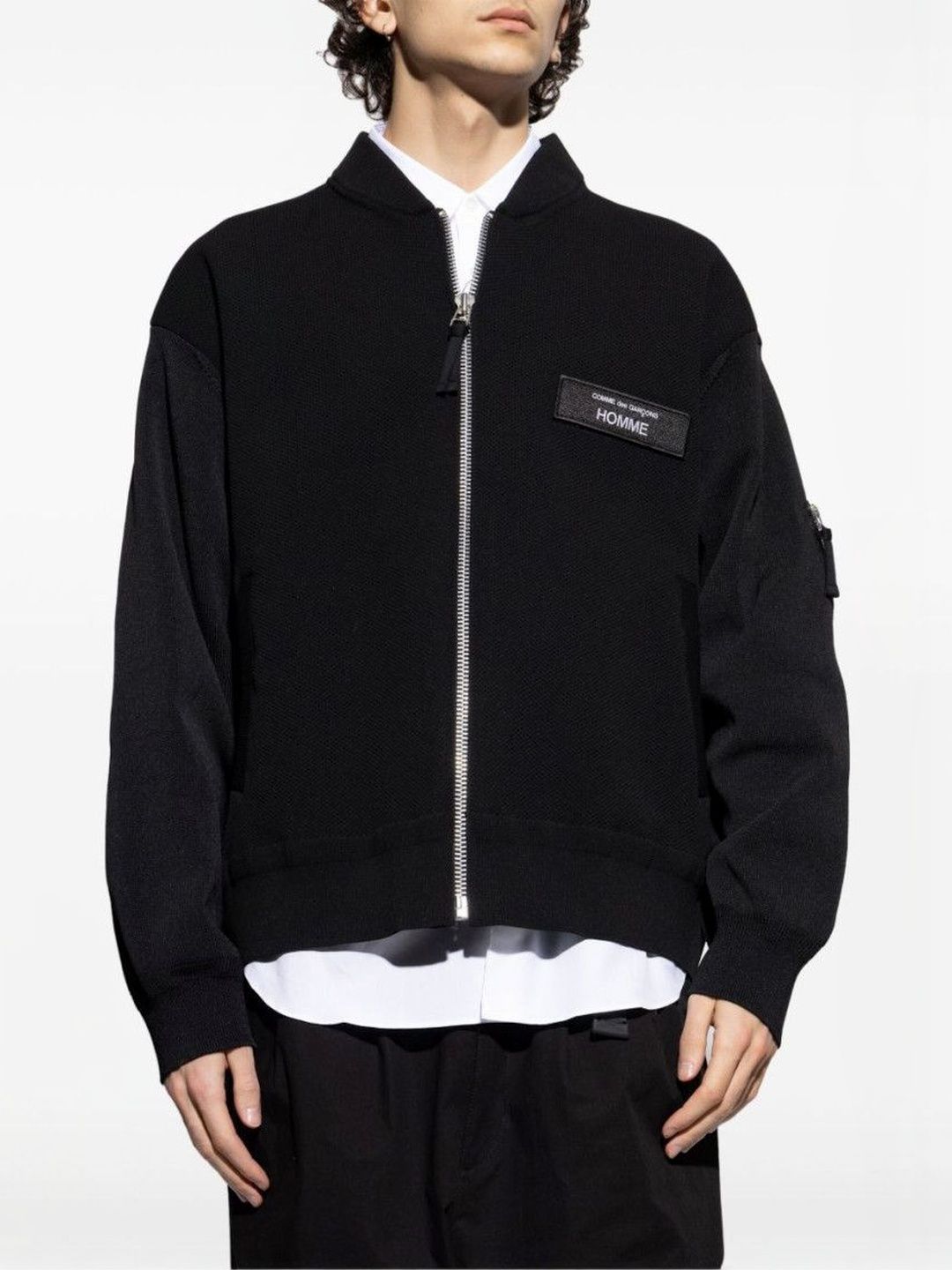 Comme Des Garcons Black Front Zip Bomber