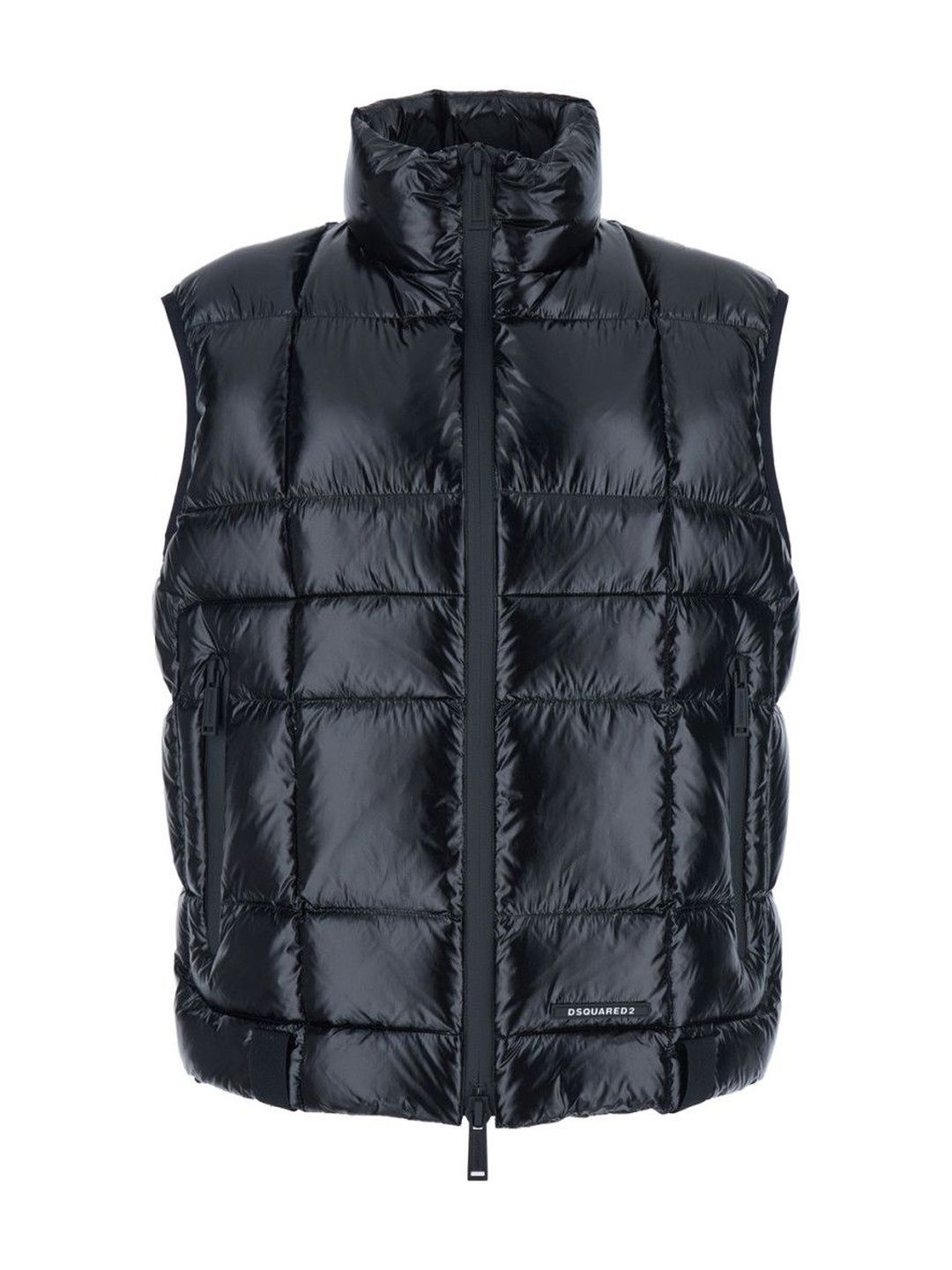 Dsquared2 Black High Neck Logo Vest