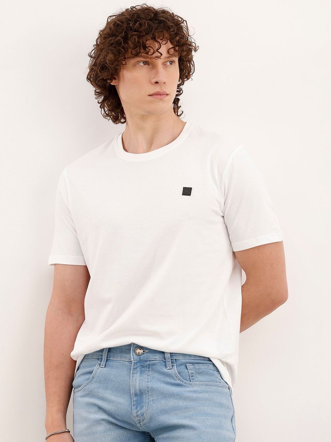 WROGN Men Brand Logo Slim Fit T-shirt