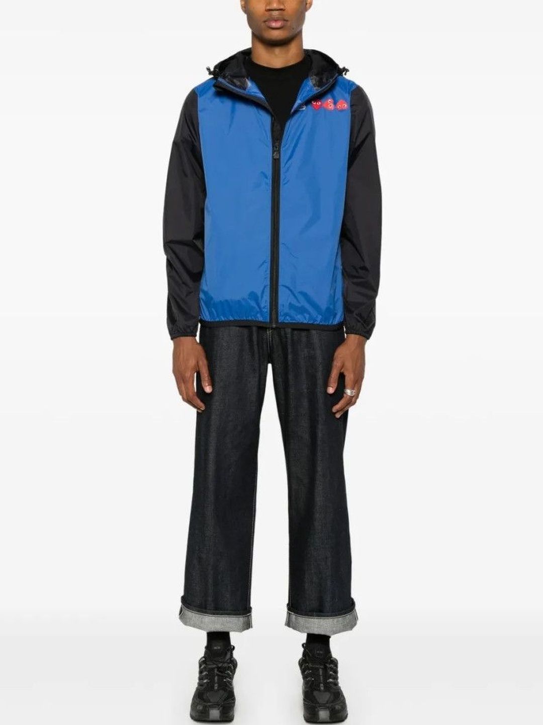 Comme Des Garcons Multi Color Logo Zip-Up Jacket