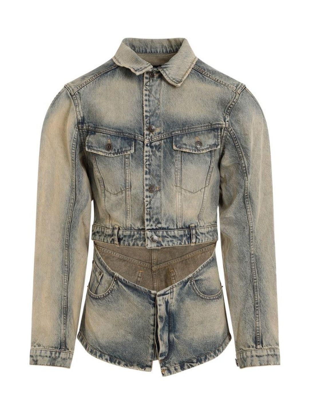 Egonlab Denim Pointed Collar Jacket