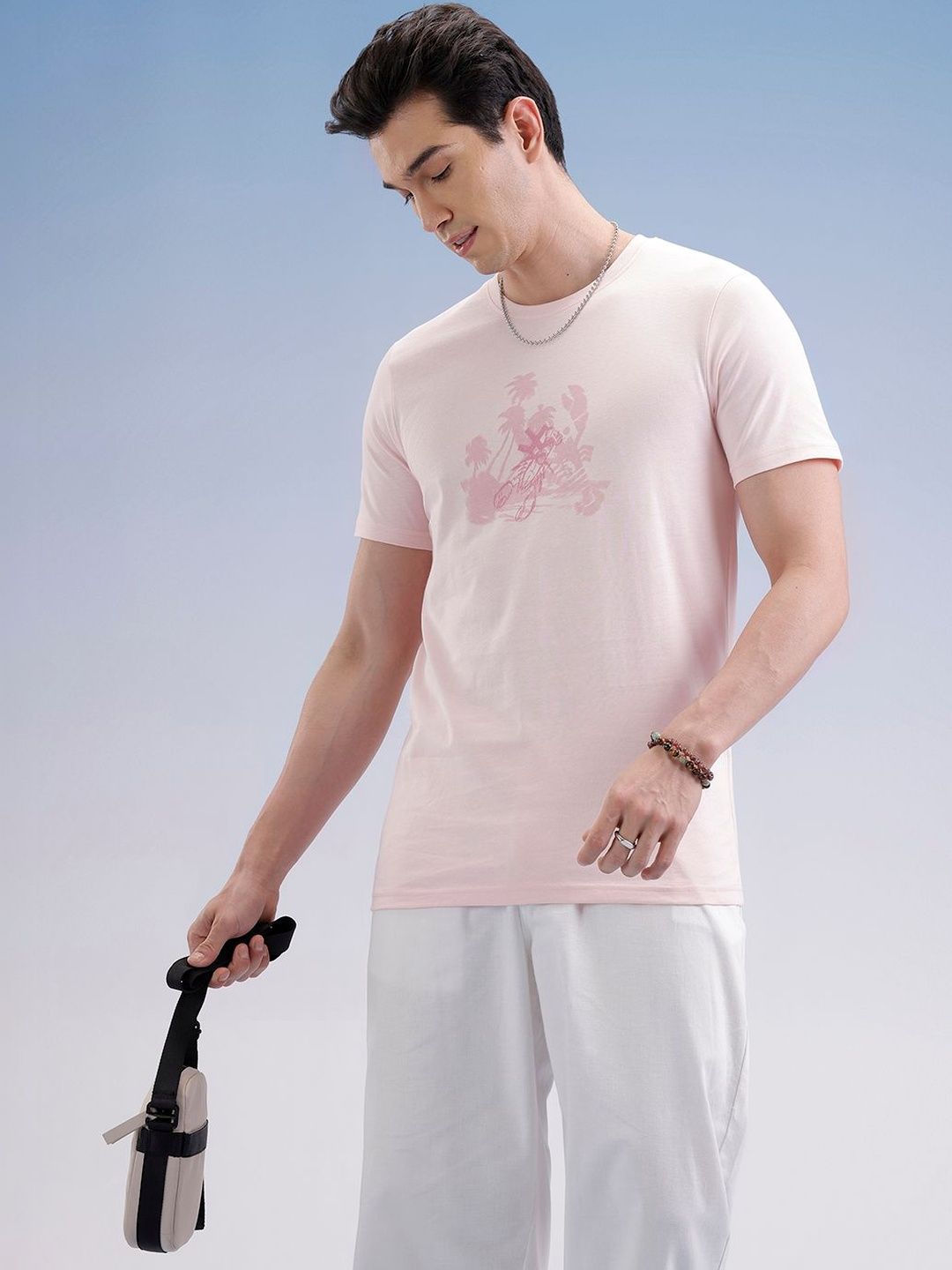 WROGN Men Printed Slim Fit T-shirt