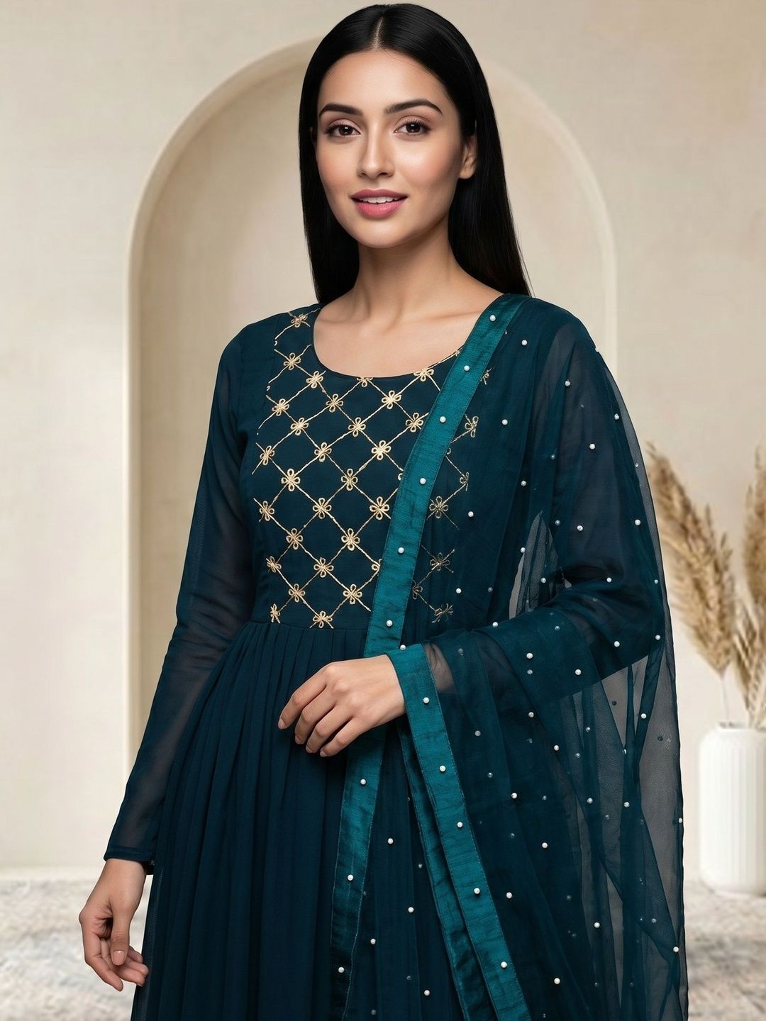 green emerald velvet dress Shae by SASSAFRAS Green & White Ethnic Motifs Ethnic A-Line Midi Dress   Myntra International