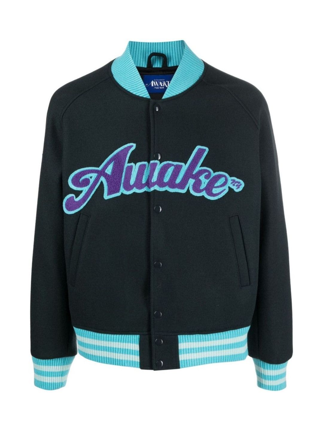 Awake Ny Black Logo Varsity Jacket