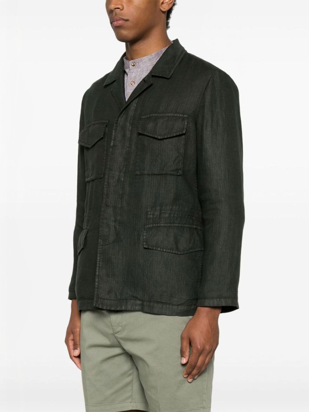 Boglioli Dark Green Linen Jacket