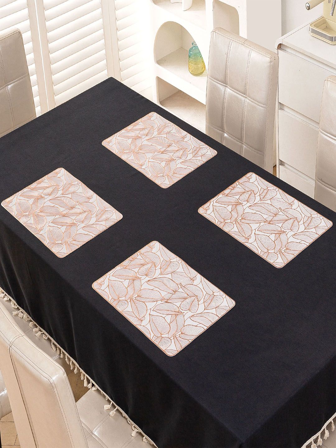 HOKIPO Philodendron Leaves 'Metallic Glow' Shining Placemats 45x30cm Set of 4