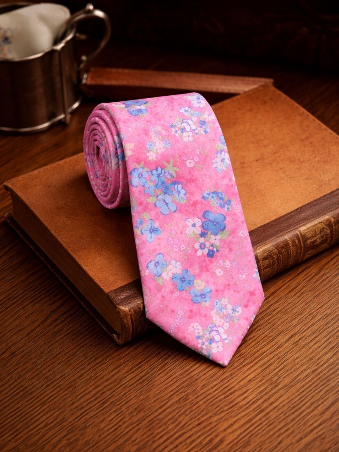 Leonardi Men Printed Skinny Tie
