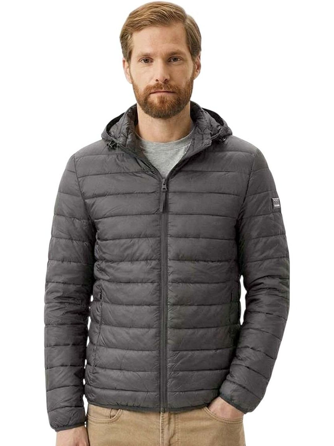 Cavalli Class Black Logo Quilted Jacket