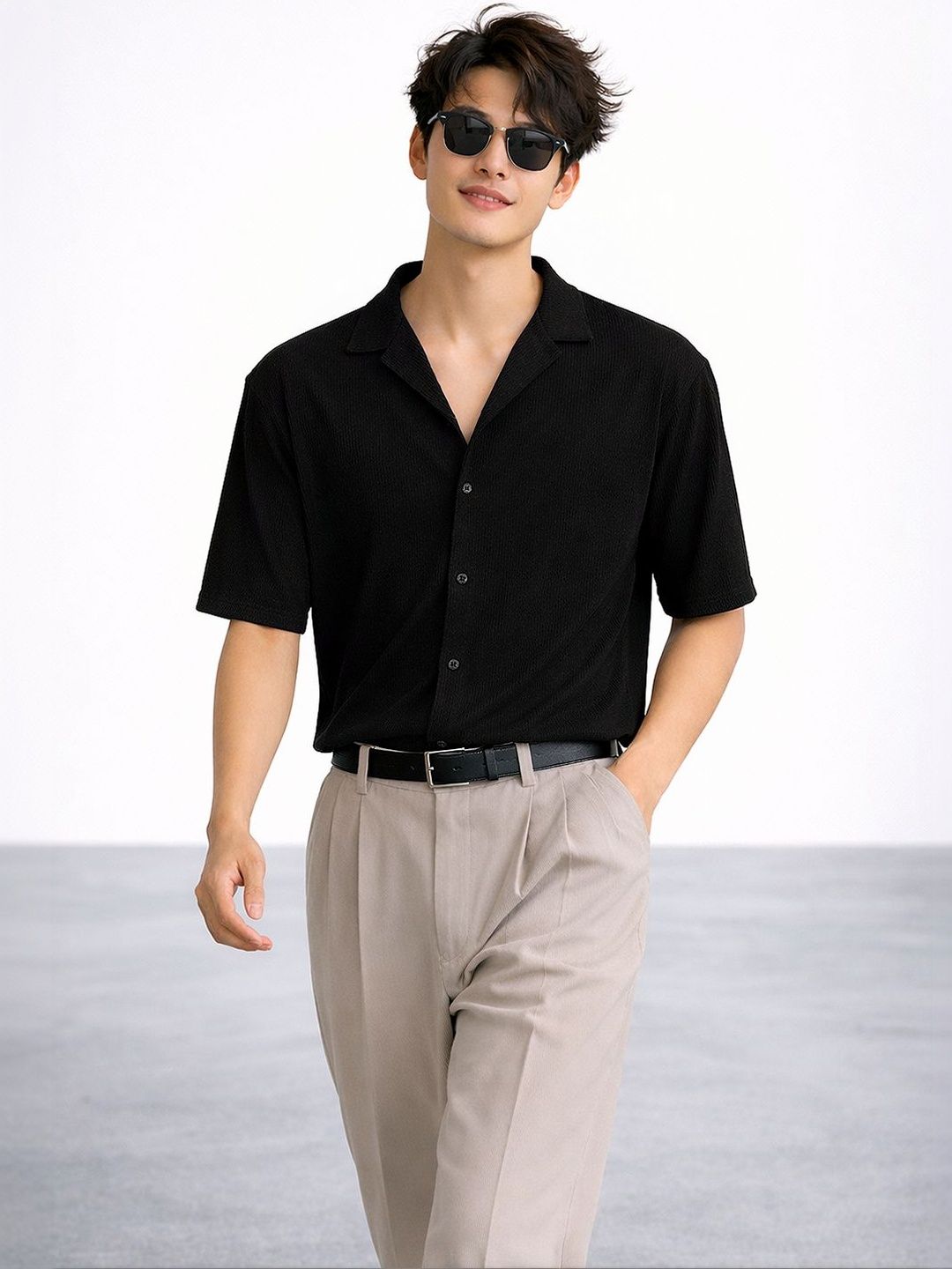 CLAFOUTIS Men Relaxed Casual Shirt