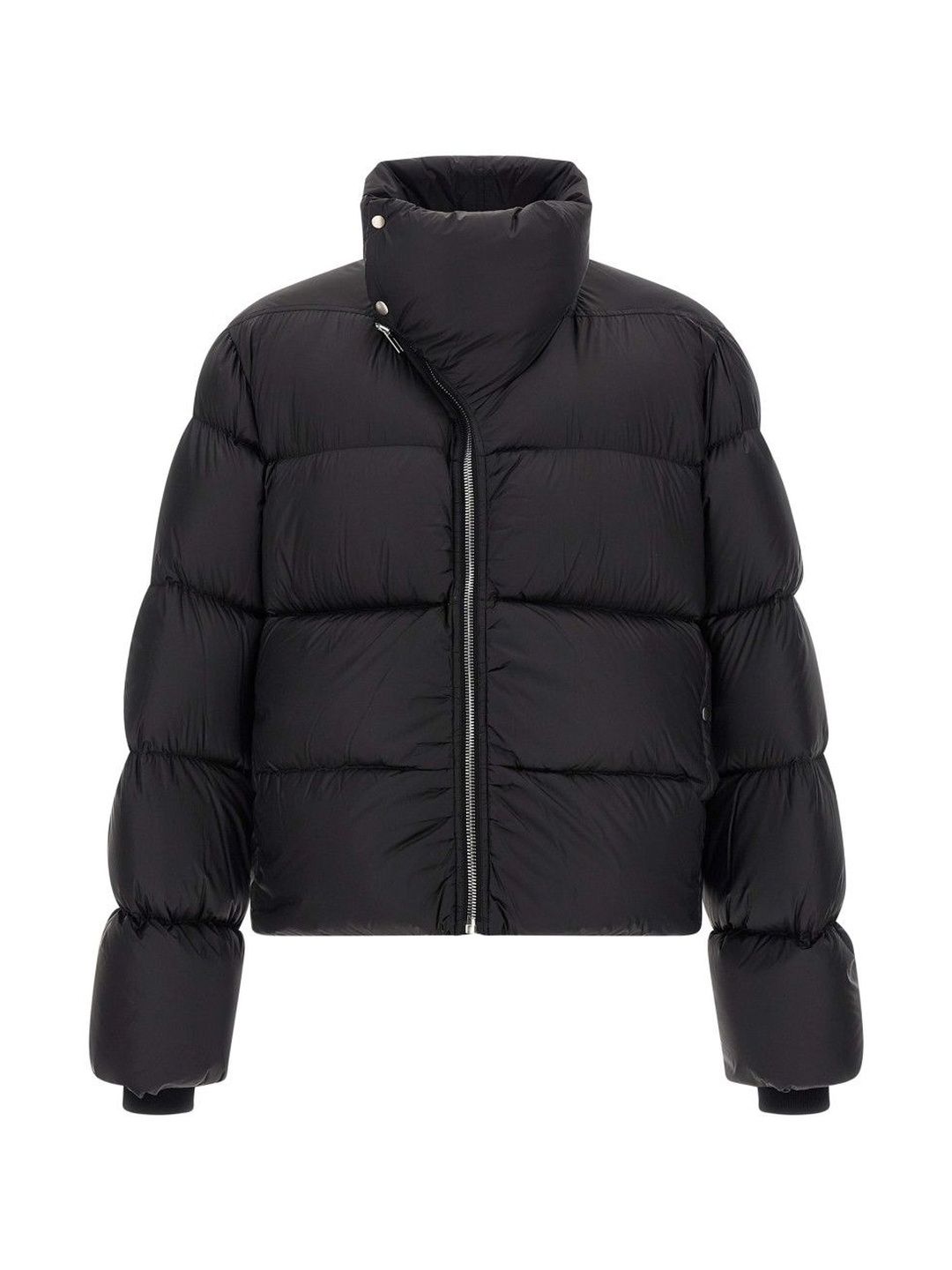 Rick Owens Black Quilted High-Neck Jacket