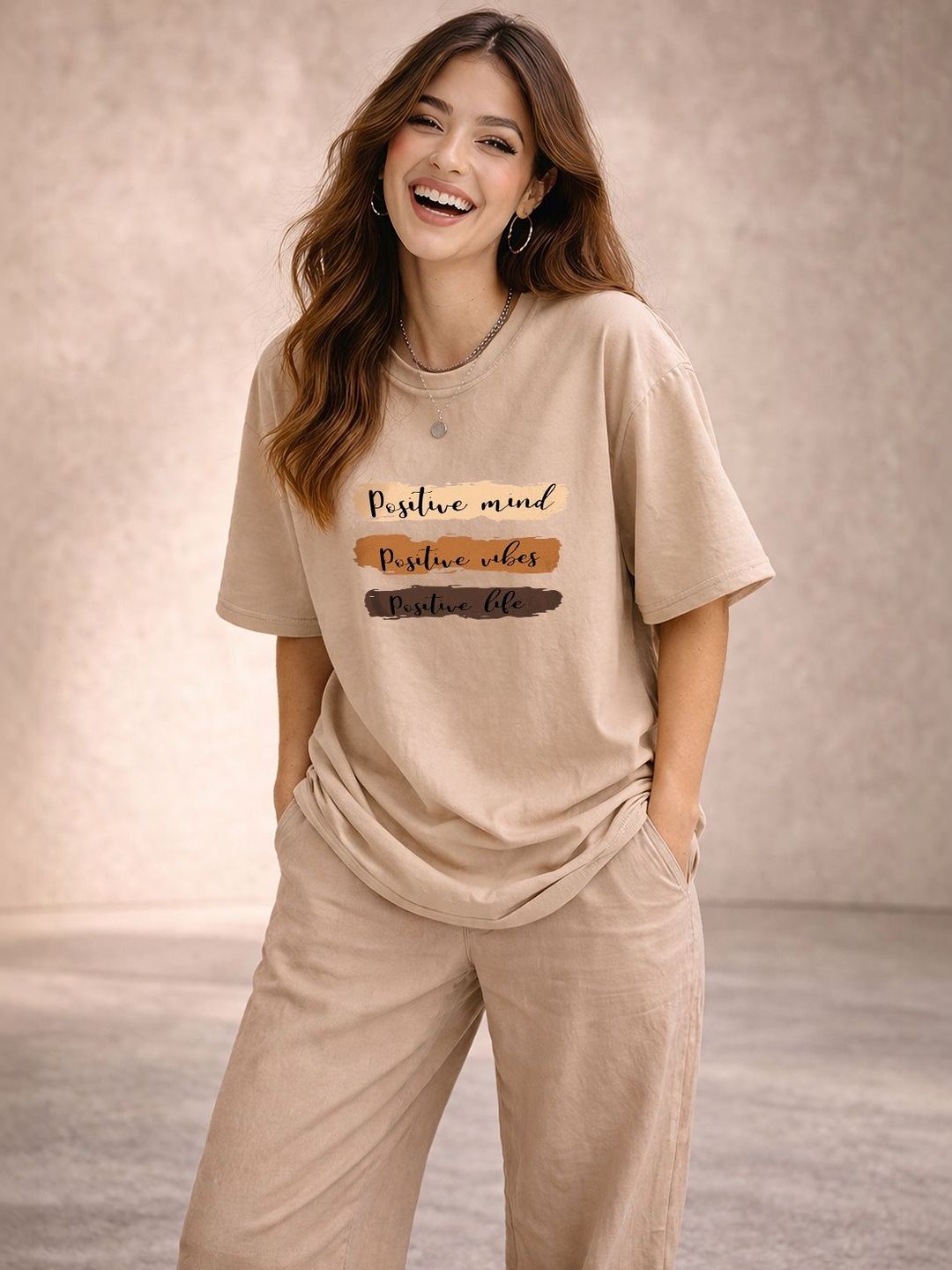 Mast & Harbour Women Typography Printed T-shirt